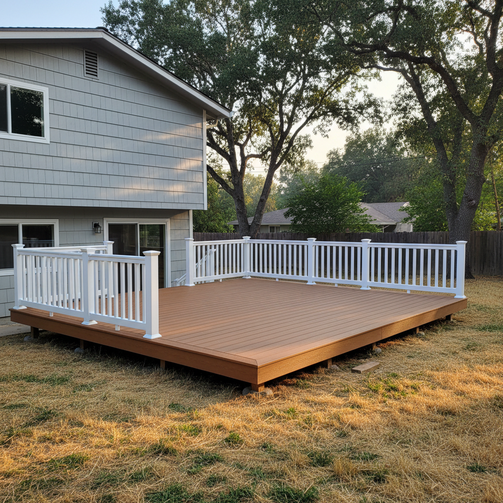 Titan Deck Co crew working on a home